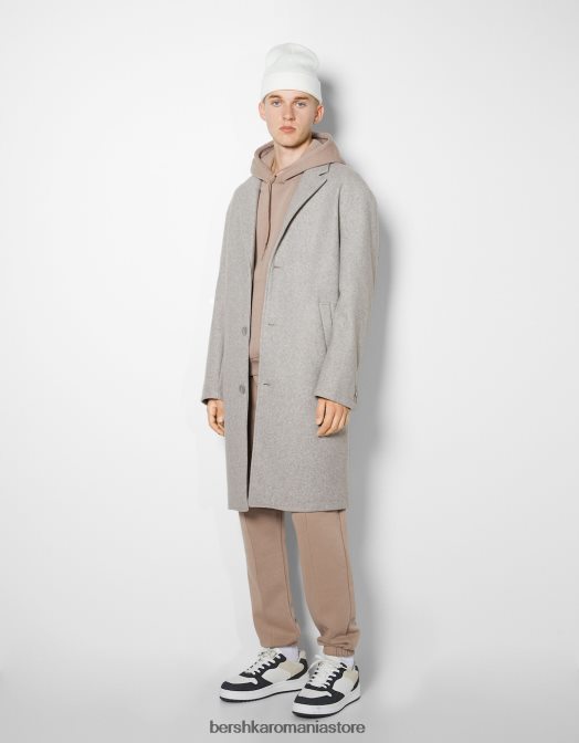 Bershka bărbați haina de confort gri Z86D3091 îmbrăcăminte