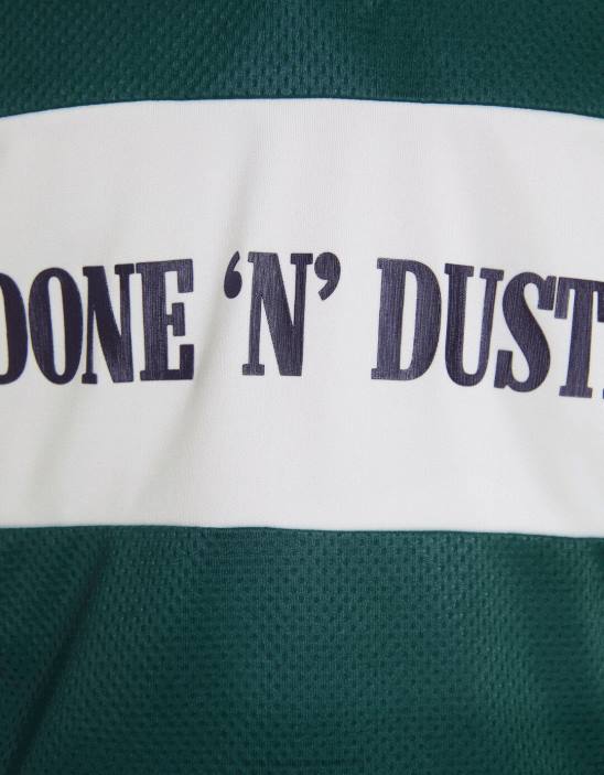 Z86D3409 bărbați verde Set tricou din plasă și bermudă Bershka îmbrăcăminte