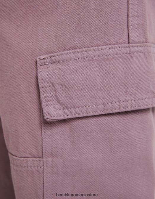 Bershka bărbați blugi cargo cu picioare largi violet Z86D3121 îmbrăcăminte