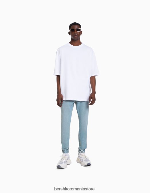 Bershka bărbați blugi jogger albastru deschis Z86D3177 îmbrăcăminte