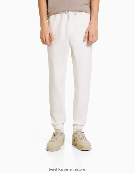 Bershka bărbați blugi jogger colorați alb Z86D3156 îmbrăcăminte