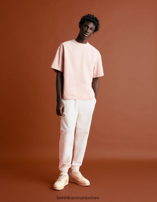 Bershka bărbați blugi jogger colorați alb Z86D3156 îmbrăcăminte