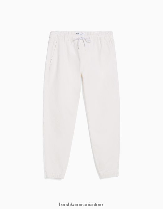 Bershka bărbați blugi jogger colorați alb Z86D3156 îmbrăcăminte