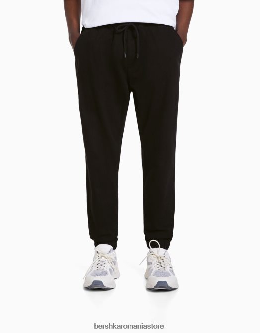 Bershka bărbați blugi jogger negru Z86D3178 îmbrăcăminte
