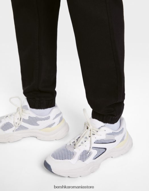 Bershka bărbați blugi jogger negru Z86D3178 îmbrăcăminte