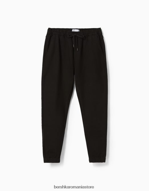 Bershka bărbați blugi jogger negru Z86D3178 îmbrăcăminte