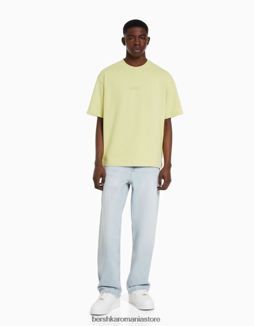 Bershka bărbați blugi largi albastru deschis Z86D3109 îmbrăcăminte