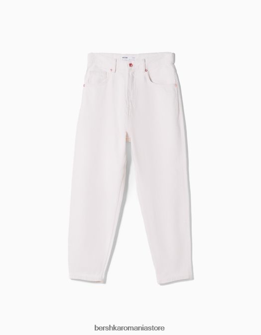 Bershka bărbați blugi largi cremă Z86D3161 îmbrăcăminte