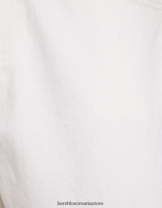 Bershka bărbați blugi largi cremă Z86D3165 îmbrăcăminte