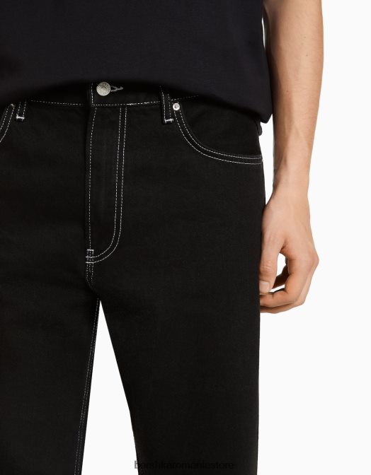 Bershka bărbați blugi largi din anii \'90 negru Z86D3132 îmbrăcăminte