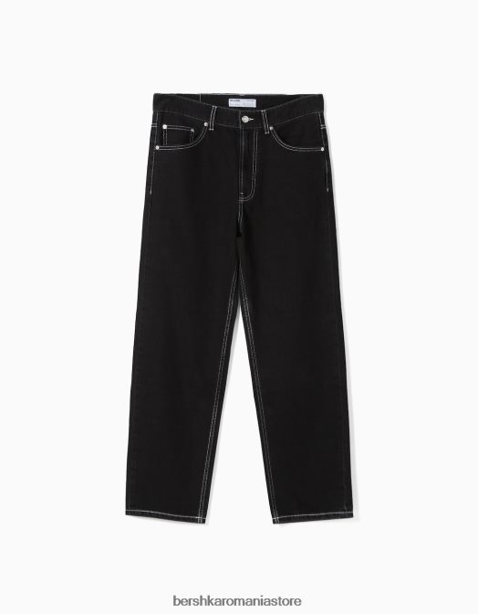 Bershka bărbați blugi largi din anii \'90 negru Z86D3132 îmbrăcăminte