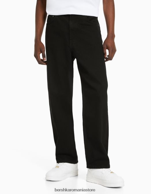 Bershka bărbați blugi largi negru Z86D3111 îmbrăcăminte