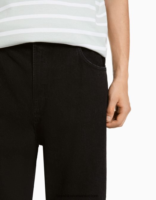 Bershka bărbați blugi largi negru Z86D3198 îmbrăcăminte