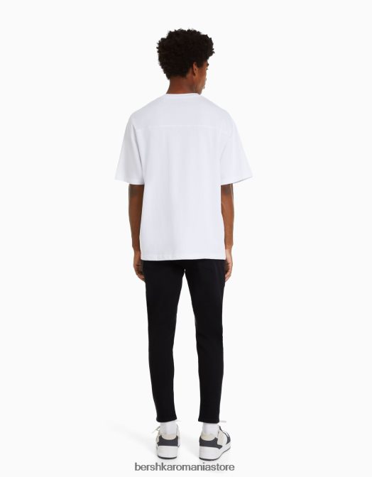 Bershka bărbați blugi morcov rupti negru Z86D3159 îmbrăcăminte