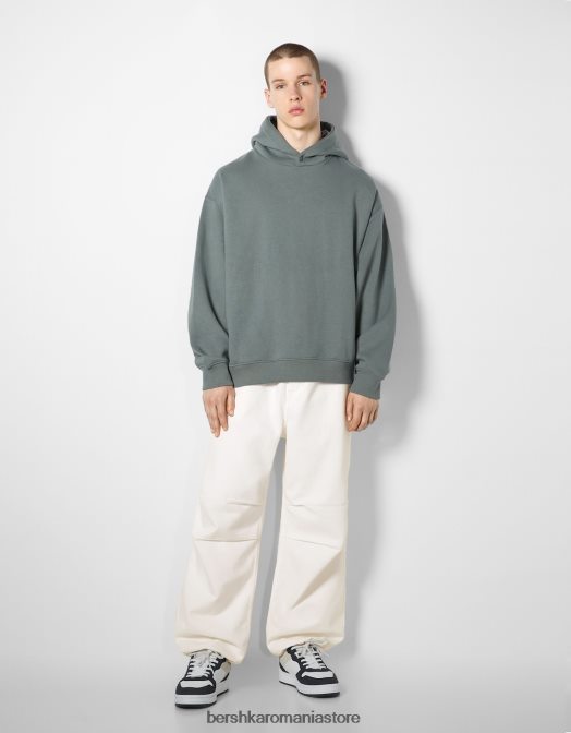 Bershka bărbați blugi parașuta cremă Z86D3115 îmbrăcăminte