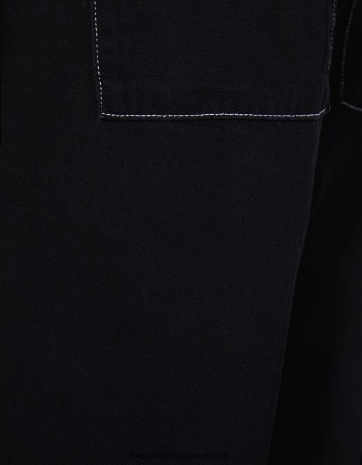 Bershka bărbați blugi parașuta negru Z86D3117 îmbrăcăminte