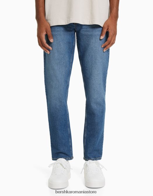 Bershka bărbați blugi slim fit albastru Z86D3194 îmbrăcăminte