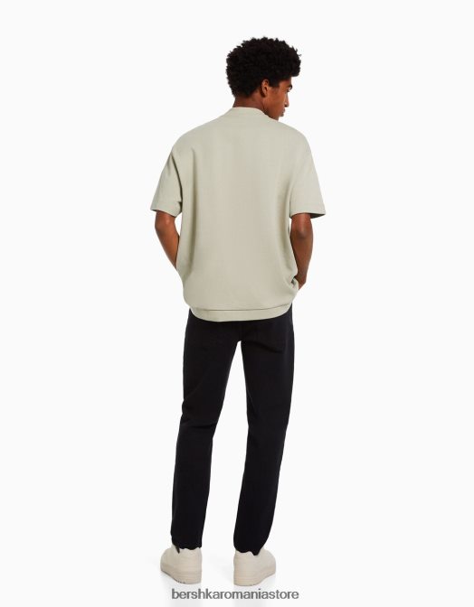 Bershka bărbați blugi slim fit negru Z86D3195 îmbrăcăminte