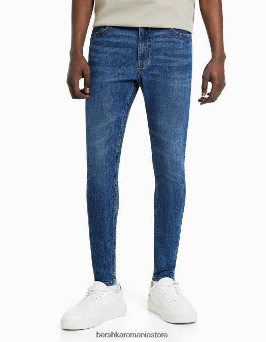 Bershka bărbați blugi super skinny albastru Z86D3150 îmbrăcăminte