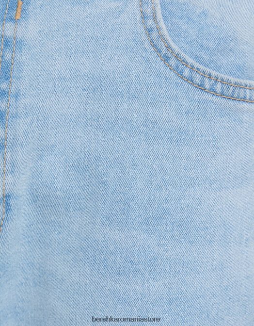 Bershka bărbați blugi super skinny albastru deschis Z86D3151 îmbrăcăminte