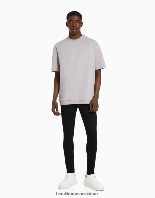 Bershka bărbați blugi super skinny negru Z86D3152 îmbrăcăminte