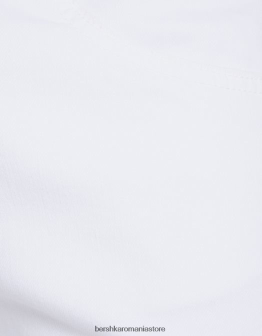 Bershka bărbați blugi super skinny rupti alb Z86D3184 îmbrăcăminte