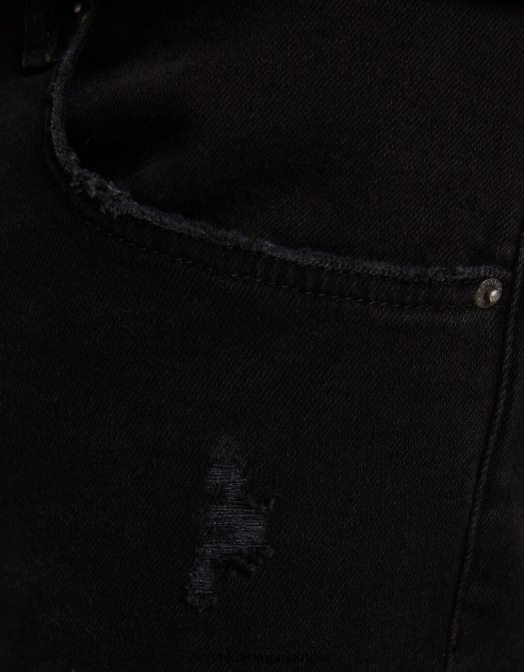 Bershka bărbați blugi super skinny rupti negru Z86D3190 îmbrăcăminte