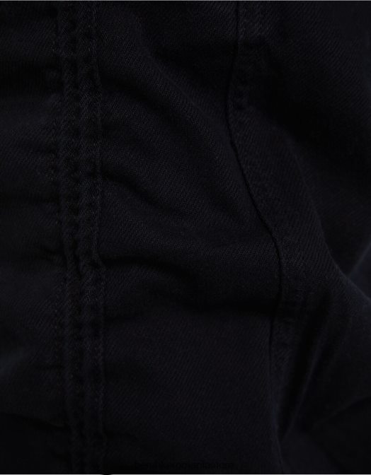 Bershka bărbați blugi transpirați cu parașuta adunați negru Z86D3114 îmbrăcăminte