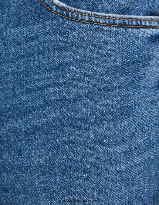 Bershka bărbați blugi vintage cu ajustare dreaptă albastru Z86D3141 îmbrăcăminte