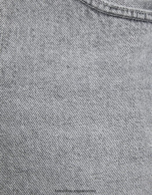 Bershka bărbați blugi vintage cu ajustare dreaptă gri Z86D3142 îmbrăcăminte