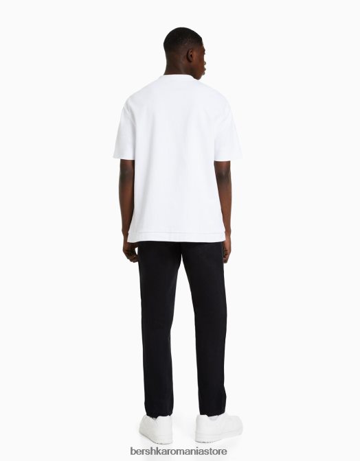 Bershka bărbați blugi vintage cu ajustare dreaptă negru Z86D3127 îmbrăcăminte