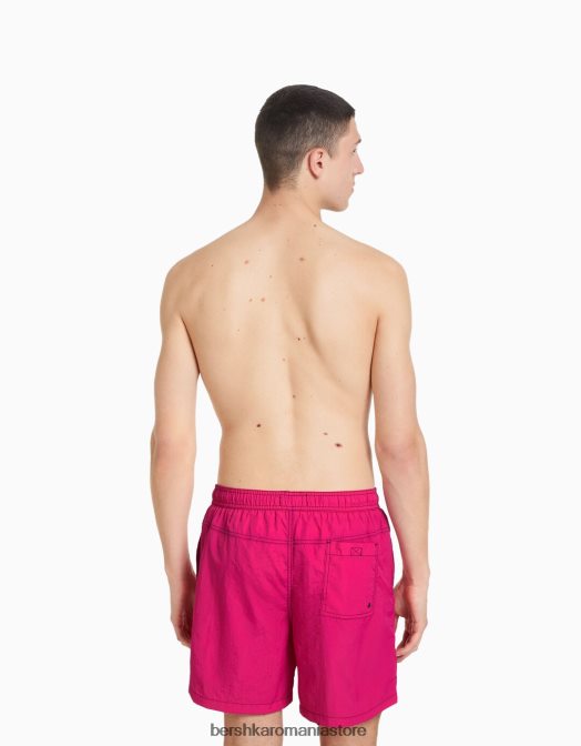 Bershka bărbați pantaloni scurți cu fir de contrast fucsie Z86D3394 îmbrăcăminte