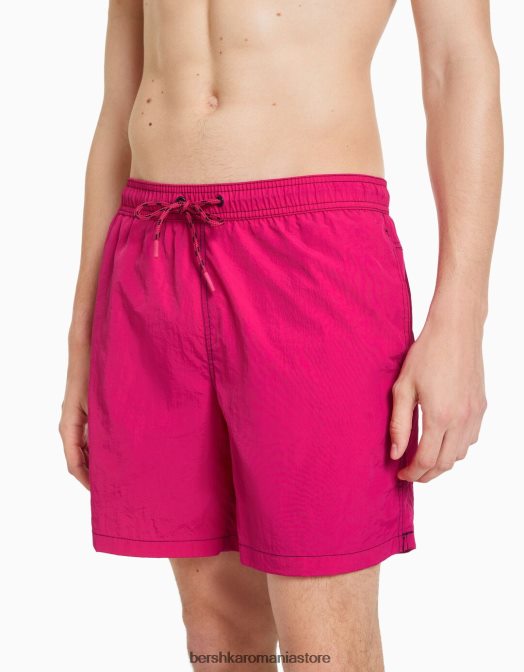 Bershka bărbați pantaloni scurți cu fir de contrast fucsie Z86D3394 îmbrăcăminte