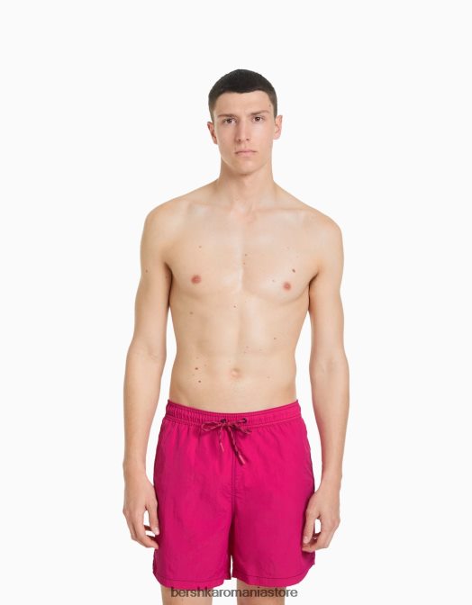 Bershka bărbați pantaloni scurți cu fir de contrast fucsie Z86D3394 îmbrăcăminte