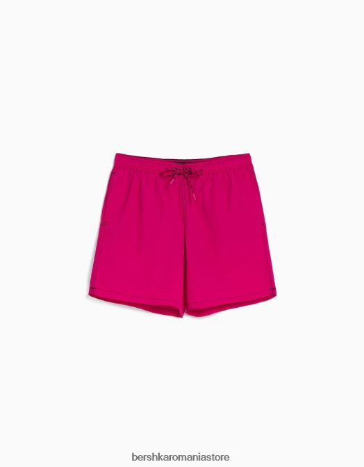 Bershka bărbați pantaloni scurți cu fir de contrast fucsie Z86D3394 îmbrăcăminte