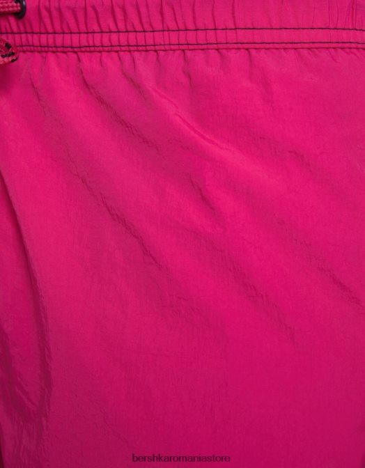 Bershka bărbați pantaloni scurți cu fir de contrast fucsie Z86D3394 îmbrăcăminte