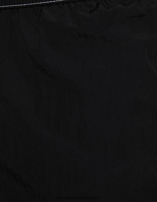 Bershka bărbați pantaloni scurți cu fir de contrast negru Z86D3395 îmbrăcăminte