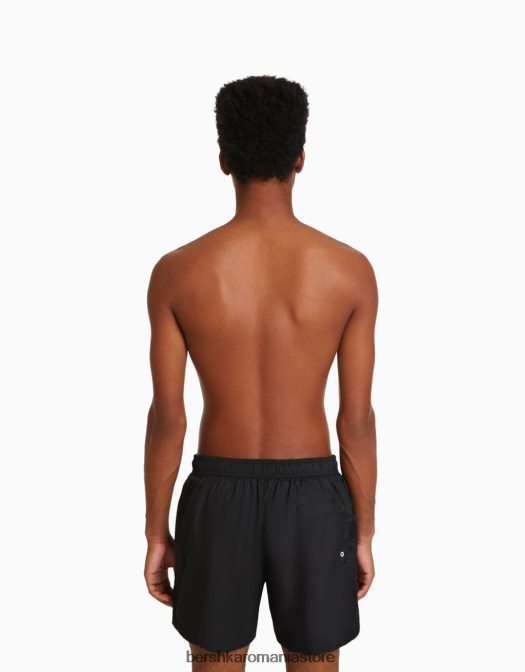 Bershka bărbați pantaloni scurți de bază negru Z86D3382 îmbrăcăminte