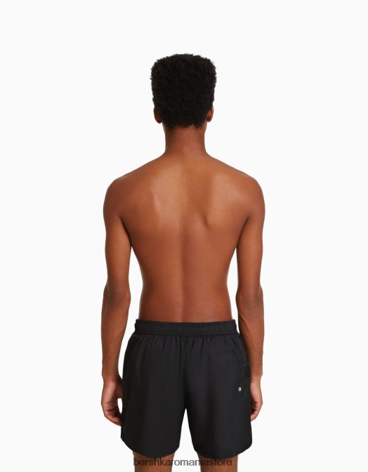 Bershka bărbați pantaloni scurți de bază negru Z86D3400 îmbrăcăminte