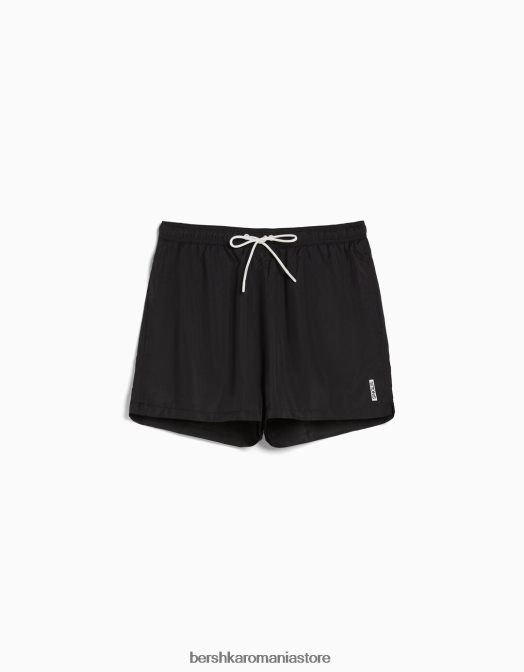 Bershka bărbați pantaloni scurți de bază negru Z86D3400 îmbrăcăminte