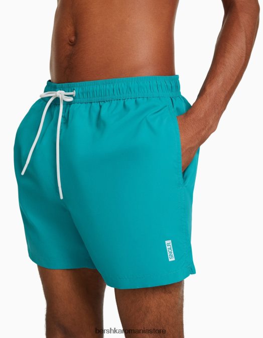 Bershka bărbați pantaloni scurți de bază turcoaz Z86D3384 îmbrăcăminte