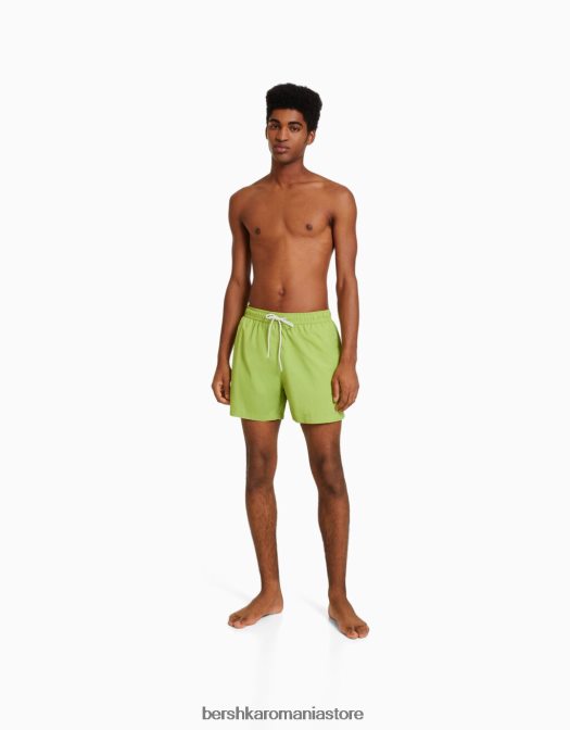 Bershka bărbați pantaloni scurți de bază verde Z86D3383 îmbrăcăminte