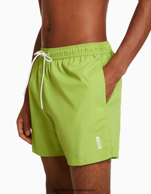 Bershka bărbați pantaloni scurți de bază verde Z86D3401 îmbrăcăminte