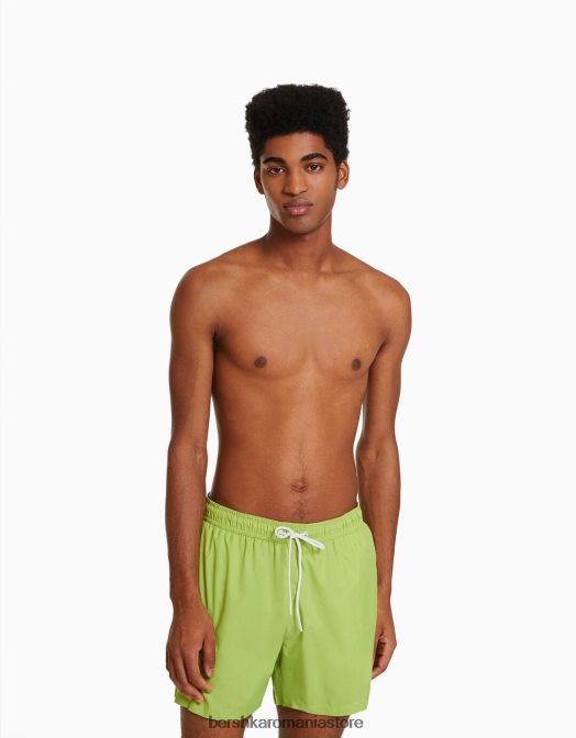 Bershka bărbați pantaloni scurți de bază verde Z86D3401 îmbrăcăminte