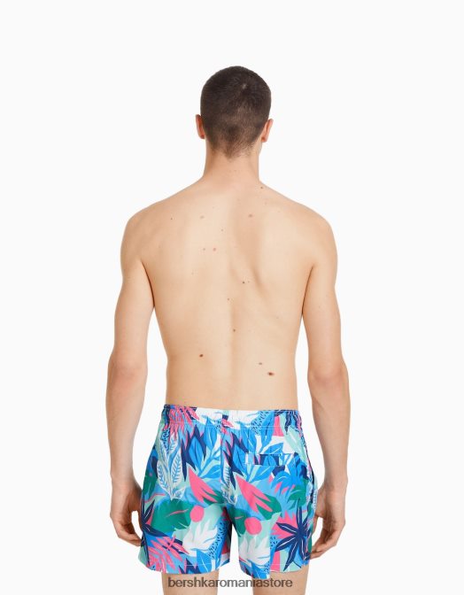 Bershka bărbați pantaloni scurți imprimați fucsie Z86D3398 îmbrăcăminte