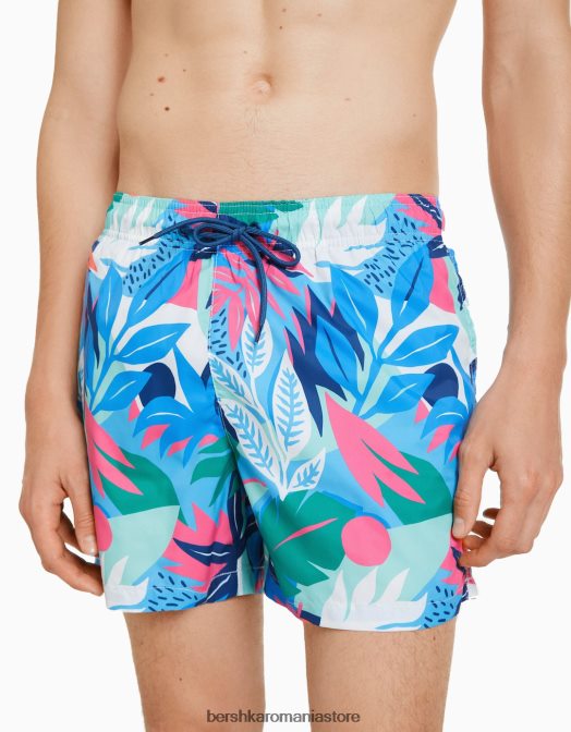 Bershka bărbați pantaloni scurți imprimați fucsie Z86D3398 îmbrăcăminte