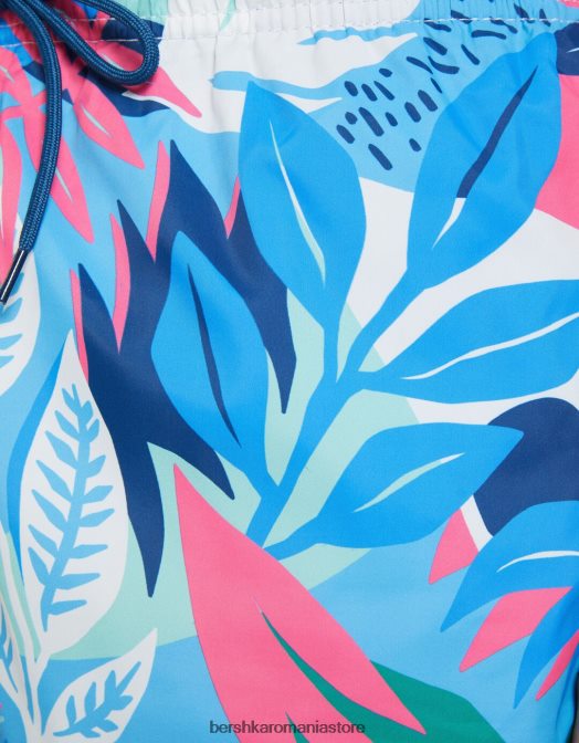 Bershka bărbați pantaloni scurți imprimați fucsie Z86D3398 îmbrăcăminte