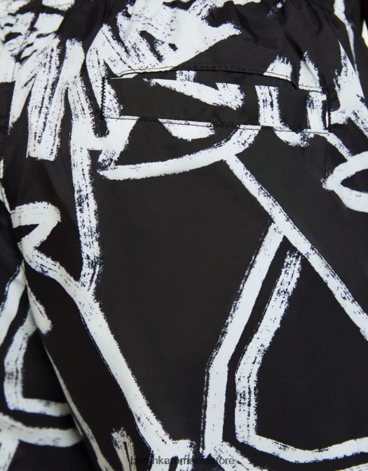 Bershka bărbați trunchi de baie cu imprimeu floral alb Z86D3404 îmbrăcăminte