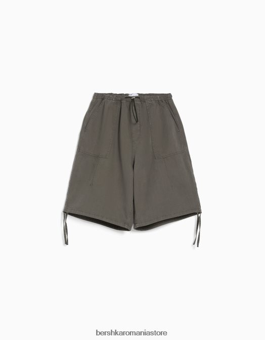 Bershka bărbați bermude cu parașuta gri inchis Z86D3279 îmbrăcăminte