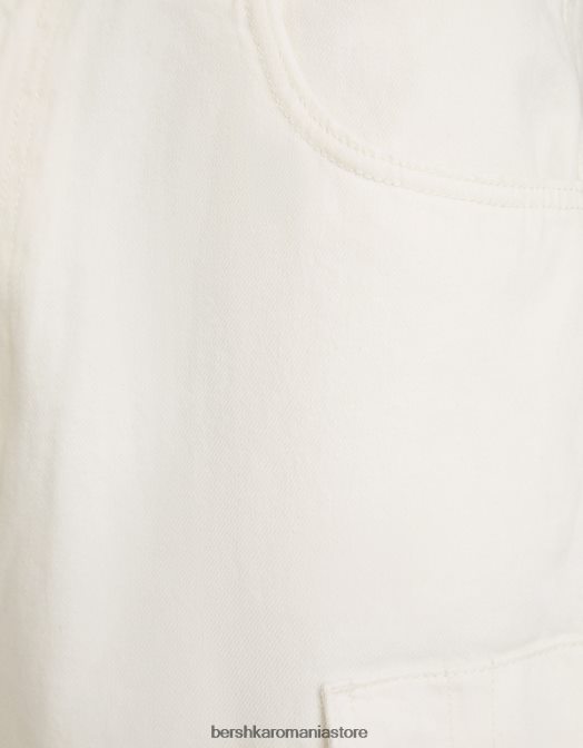 Bershka bărbați bermude largi cargo cremă Z86D3289 îmbrăcăminte